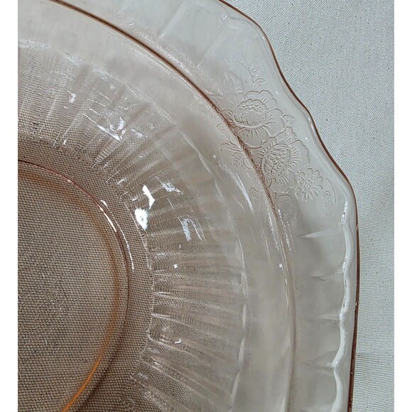 Vintage Anchor Hocking Pink Open Mayfair Serving Bowl with Handles, 1930s - Picture 5 of 10